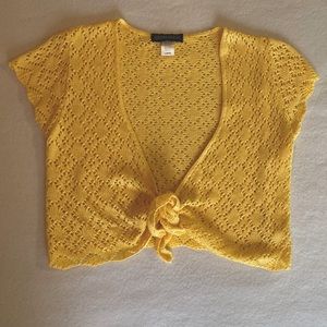 Absolutely Creative USA Yellow Crop Sweater Size Large